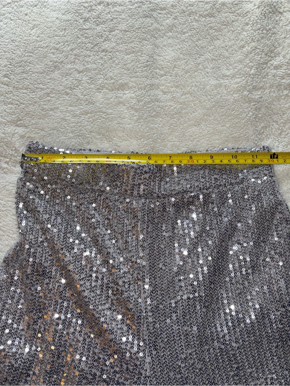Hunter & Brown Silver Sequin Flare Pants - Picture 6 of 7
